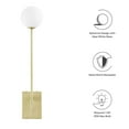 thumbnail image 5 of Modway Riva White Globe Wall Sconce in Satin Brass, 5 of 8