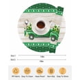 thumbnail image 6 of 13 Inch Round Placemats Set of 4, Saint Patrick's Day Non Slip Heat Insulation PP Table Mats, Luck Leaves Car Grey Wooden Plaid Washable Place Mats for Kitchen Dining Party Table Decor, 6 of 7