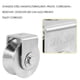 thumbnail image 2 of 2 Inch V Type Pulley Roller 304 Stainless Steel Sliding Gate Roller Wheel Bearing For Material Handling And Moving, 2 of 5