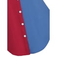 thumbnail image 4 of Rosegal Women's Plus Size Roll Up Sleeve Colorblock Shirt, 4 of 5
