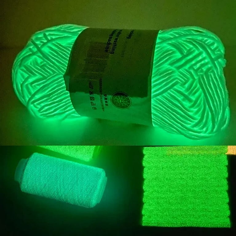 4 Roll 70m Knitting Yarn Glow in The Dark Acrylic Yarn Skein Soft Yarn  Knitting Wool for Knitting, Crocheting, and Crafts, Baby Blankets,  Sweaters, Scarfs, Hats(Green) 