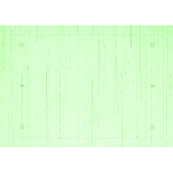 Ahgly Company Indoor Rectangle Solid Green Modern Area Rugs, 8' x 12'