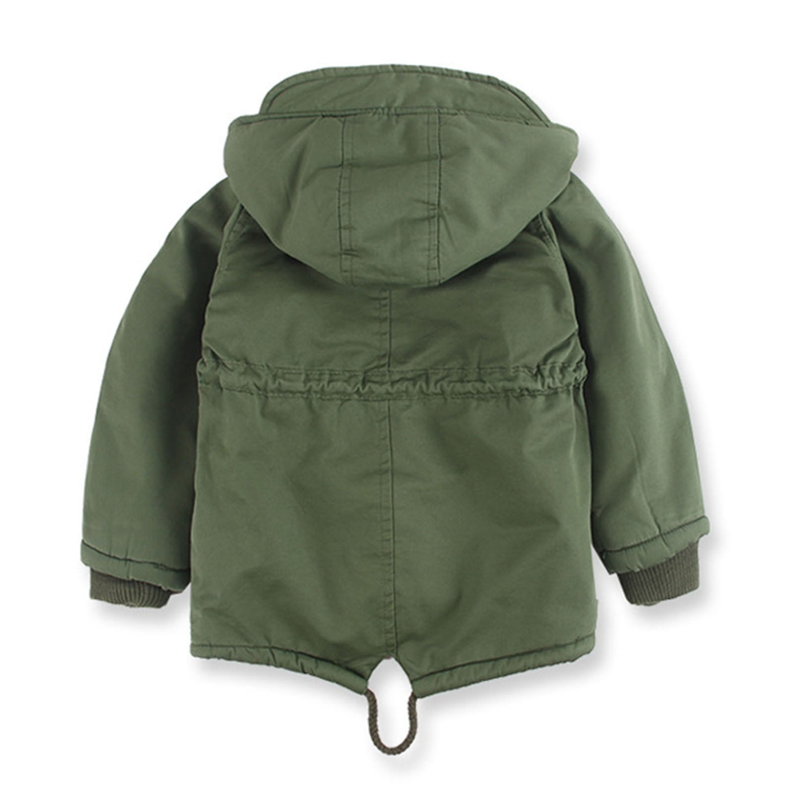 KTMKH Kids Boys Girls Winter Thicken Coat Solid Hooded