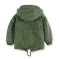 thumbnail image 3 of LUOGENLI Girls Jackets Size 7-8 Spring Kids Boys Girls Winter Thicken Coat With Pocket Hooded Jacket Toddler Windproof Zipper Thick Warm Outwear Girls Jackets Jackets for Girls Army Green 3-4 Years, 3 of 5
