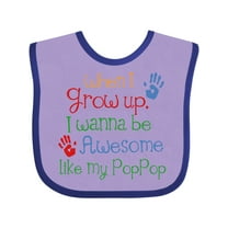 Inktastic Loved by Pop Pop Boys or Girls Baby Bib