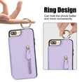 thumbnail image 5 of Cutyskin for iPhone 8 Plus / 7 Plus Wallet Case【RFID Blocking】 with Card Holder Cash Pocket Zipper Bills Slot, Soft PU Leather Magnetic Back Folio Kickstand, Finger Ring Holder Hook Case, Purple, 5 of 9