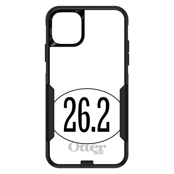DistinctInk OtterBox Commuter Custom Case for Apple iPhone 15 (6.1" Screen) - Show Your Love of Running - Raised Bezel Screen Guard
