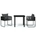 thumbnail image 2 of vidaXL Patio Dining Set Black Furniture 3/5/7 Piece 31.5"/55.1" Table Length, 2 of 45