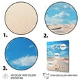 thumbnail image 3 of Designart "Footprints In Beach Photo IV" Landscape & Nature Floater Framed Wall Art Print, 3 of 7