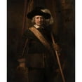 thumbnail image 2 of Rembrandt van Rijn 15x17 Gold Ornate Wood Frame and Double Matted Museum Art Print Titled - The Standard Bearer (Floris Soop, 1604-1657) (1654), 2 of 4