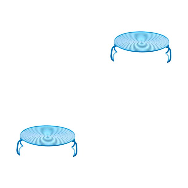 Kearding Estante multifunción para horno microondas, bandeja de calefacción con doble aislamiento, cuencos, soporte en capas, herramienta organizadora Azul 2piezas Kearding CBP019907