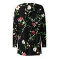 thumbnail image 3 of Hvot&aat Women's Long Sleeve Cardigan Casual Printed Mid-Length Coat with Pocket Open Front Cover Up Blazers, 3 of 4