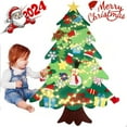 thumbnail image 6 of Montessori Felt Christmas Tree - Kids Interactive Christmas Decor with Felt Ornaments, 10ft(3m) Lights, DIY Non-Woven Felt Tree for , Holiday Activity, 6 of 7