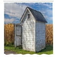 thumbnail image 3 of Ambesonne Outhouse Shower Curtain, Country Cottage Wheat, 69"Wx70"L, Marigold White, 3 of 3