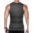 thumbnail image 4 of Sauna Suit for Men Zipper Workout Thermal Vest with 2 Adjustable Sweat Waist Trainer Belt, 4 of 6