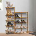 thumbnail image 5 of MoNiBloom Bamboo 10 Tiers 20 Pairs Shoes Rack, Storage Shelf Stand, Brown, for Entryway, 5 of 11