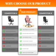 thumbnail image 3 of GASEE Leather Office Chair, Big and Tall Office Chair 400LBS Wide Seat Ergonomic Computer Desk Chair High Back Executive Leather Chair Adjustable Task Chair Lumbar Back with 1-Year Warranty, Pink, 3 of 12