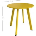 thumbnail image 3 of Outdoor Side Table Round End Table with Square Feet Small Accent Table Great for Patio Balcony, 3 of 15