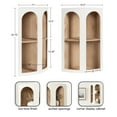 thumbnail image 6 of Kate and Laurel Elloree Modern Corner Shelf Cabinet for Storage and Display, 16 x 11 x 24, White and Natural, Transitional Corner Storage for Use as Living Room Shelving or Bedroom Storage Design, 6 of 11