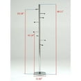 thumbnail image 3 of Room Designs Coat Rack Chrome / Walnut Transitional Round base; Rod top, 3 of 4