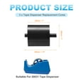 thumbnail image 2 of Uxcell 3Pcs Tape Dispenser Core, Replacement Core for 20031 Tape Dispenser Plastic Insert Parts for Home Office Warehouse Wrapping Packaging Mailing Shipping, Black, 2 of 7