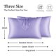thumbnail image 4 of Funda de almohada de seda satinada Astarin para el cabello, color lila pálido, tamaño estándar, paquete de 2 fundas de almohada de satén con cierre de sobre, 50 x 66 cm, 4 of 7