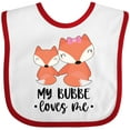thumbnail image 3 of Inktastic Cute Kawaii Fox My Bubbe Loves Me Boys or Girls Baby Bib, 3 of 4
