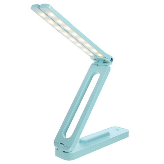 Lámpara de escritorio plegable de doble cabezal, luz de lectura LED, lámpara de mesa recargable, luz de noche para dormitorio con USB