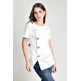 thumbnail image 1 of Blusa asimetrica con botones Roman Fashion /Tallas Extras, 5124 (Blanco) blanco M, 1 of 5