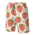 thumbnail image 6 of Uemuo Hand Drawn Strawberry Pattern Men's Swim Trunks Hawaiian Beach Bathing Suit Swimsuits Beach Quick-Dry Shorts with Pockets-XX-Large, 6 of 9