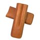 thumbnail image 4 of Estuche para cigarros de cuero marrón, humidificador de cigarros forrado de madera de cedro, cortador de cigarros inoxidable plateado de 18x7CM, 4 of 5