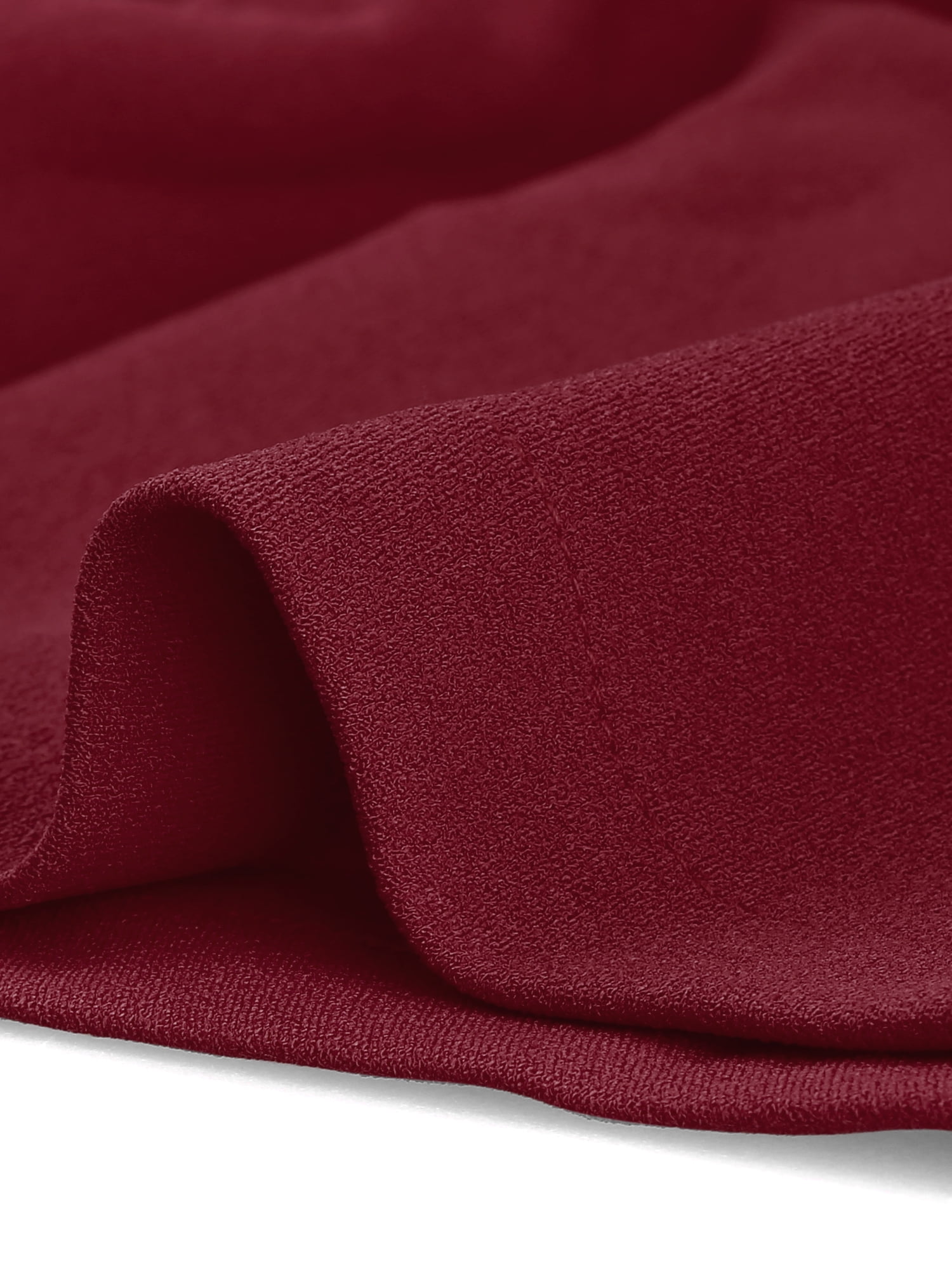 DARING DIVA Women's Notched Lapel Ruched Sleeve Crop Blazer L Burgundy