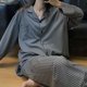 thumbnail image 4 of Striped Pajama Set Women Long Sleeve Pants Soft Sleepwear Casual Homewear, 4 of 4