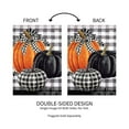 thumbnail image 4 of Evergreen 18.00In Pumpkin Check Garden Flag, , Fall Halloween Thanksgiving Double-Sided 14S10013, 4 of 5