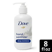 Dove Nourishing Hand Sanitizer Deep Moisture Antibacterial Gel with 61% Alcohol and Lasting Moisturization For Up to 8 Hours 99.99% Effective Against Many Germs 8 oz