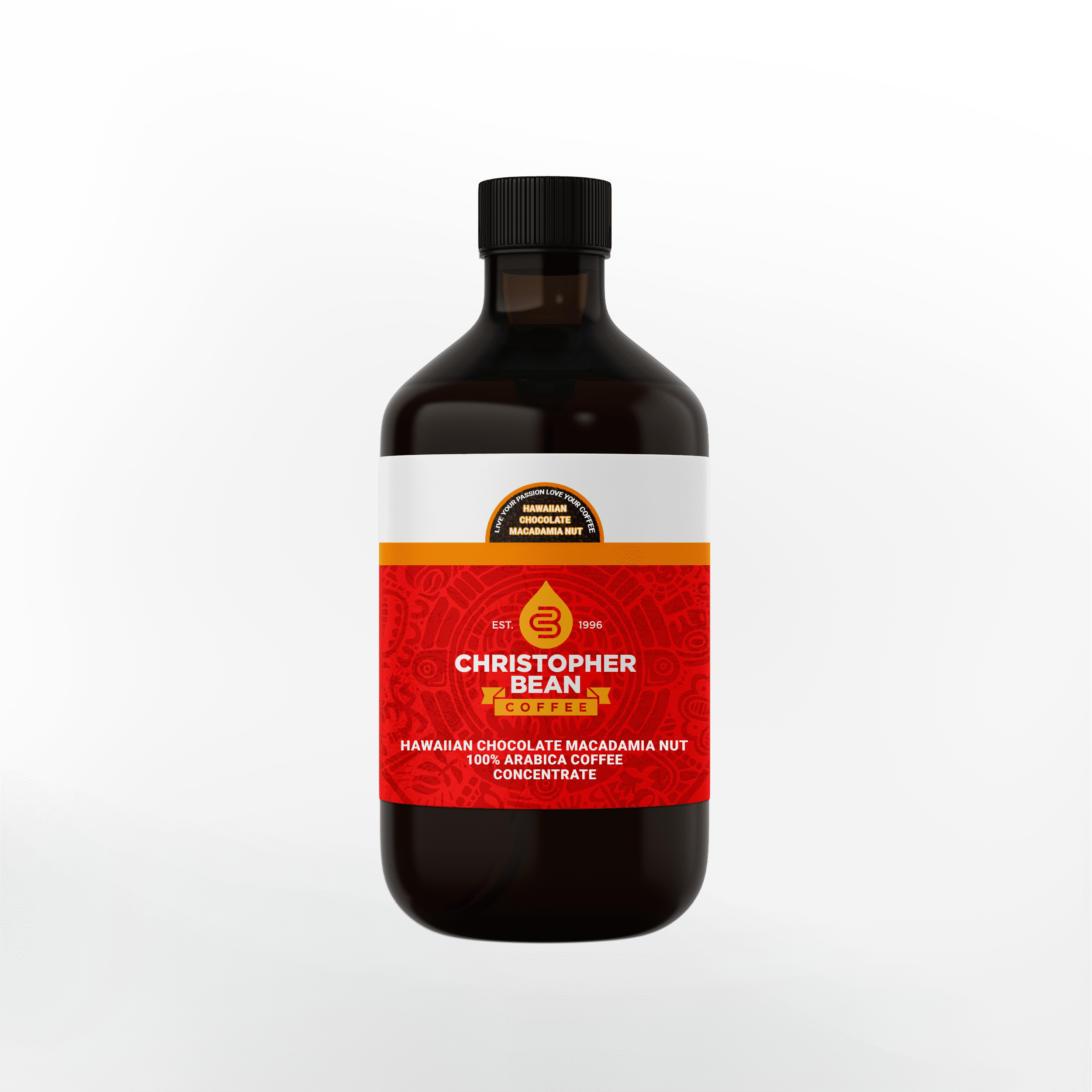 Hawaiian Chocolate Macadamia Nut Cold Brew, Iced Coffee, Hot Coffee Christopher Bean Liquid Java (4 Ounce Bottle) Makes 12-16 Cups