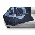 thumbnail image 3 of 40th Birthday Soft Flannel Fleece Throw Blanket, Abstract Modern Design with Geometrical Number 40 Emblem, Cozy Plush for Indoor and Outdoor Use, 50" x 70", Dark Blue and Pale Blue, by Ambesonne, 3 of 6