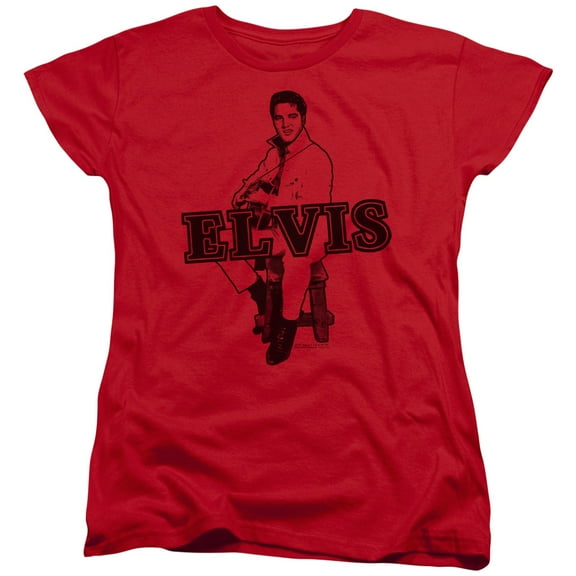Elvis Presley Jamming Women's T-Shirt Red