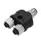 thumbnail image 1 of Para NMEA 2000 M12 5 núcleos iniciador en forma de Y Tee Adaptador y conector IP67 impermeable para motor Rail Transit Marine Radar, 1 of 5