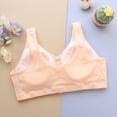 thumbnail image 4 of Lixiuxyad Women's Thin Seamless Vest Soft Support Plus Chest Small Half Fixed Cup Breathable Bra,Bras for Women Beige 100B, 4 of 5