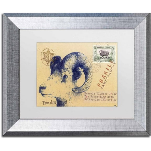 Trademark Fine Art 'Ulysses' Canvas Art by Nick Bantock, White Matte, Silver Frame
