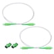 thumbnail image 1 of Cable de fibra óptica LSZH SC/APC-SC/APC de 2 piezas de 3.3 pies, modo simple, jumper óptico blindado blanco con adaptador, 1 of 5