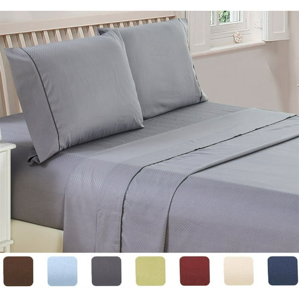 Microfiber Bed Sheets Set, Deep pocket Queen size fitted Sheet, Flat