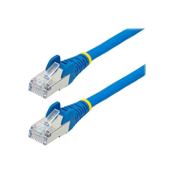 StarTech 8ft CAT6a Ethernet Cable - Low Smoke Zero Halogen (LSZH) - 10 Gigabit 500MHz 100W PoE RJ45 S/FTP Blue Network Patch Cord Snagless w/Strain Relief (NLBL-8F-CAT6A-PATCH)