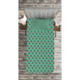 thumbnail image 3 of Ambesonne Modern Quilted Bedspread Set 2 Pcs, Ladybugs Tiny Stars, Twin Size, Teal Red Black, 3 of 3