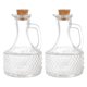 thumbnail image 1 of FELTECHELECTR Dispensador de aceite de cocina (2 unidades), botella de vidrio transparente para salsa de soja., 1 of 5