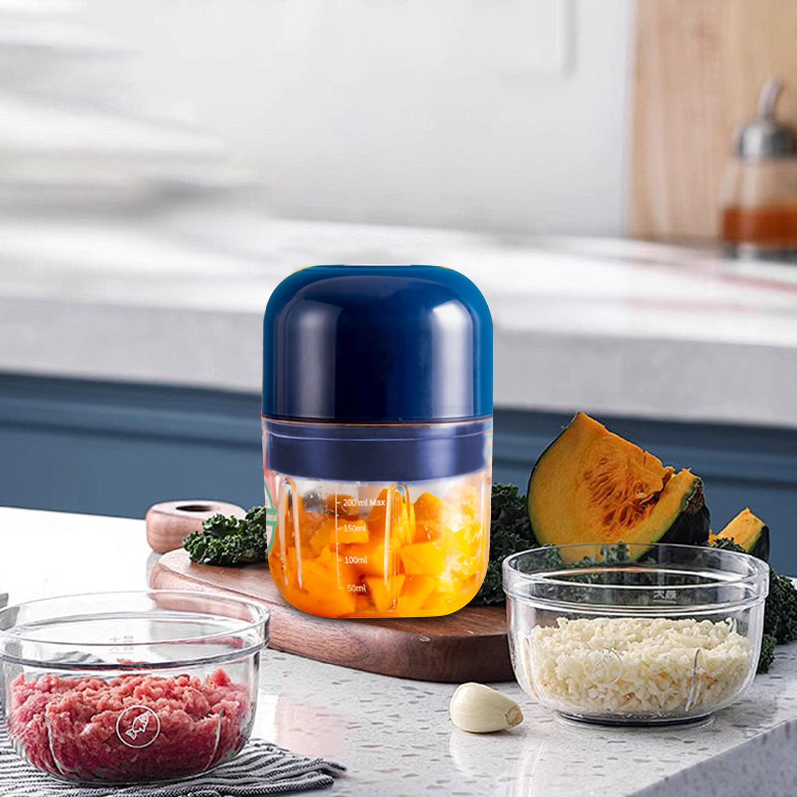 Qholemyo Rechargeable Mini Food Processor Garlic Mincer Tool Portable Kitchen Chopper For Garlic And Baby Food Preparation Kitchen Gadgets