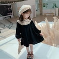 thumbnail image 3 of GYRATEDREAM Girls Long Sleeve Dress Casual Vintage Peter Pan Collar Swing Party Dress Age 3-8 Years, 3 of 9