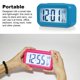thumbnail image 4 of Matsuzay Reloj despertador de pantalla Digital dormitorio Sensor de temperatura termómetro retroiluminación calendario portátil Snooze relojes Electrónica Azul, 4 of 8