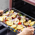 thumbnail image 5 of Glass Baking Dish with Lids Rectangular Glass Baking Pan Bakeware Set with Lids, Baking Pans for Lasagna, Leftovers, Cooking, Kitchen, Fridge-to-Oven, Gray, 5 of 6